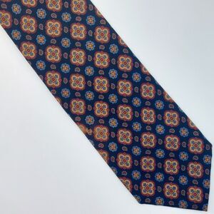 Polo Ralph Lauren 100% Silk Men's Neck Tie Made by Hand USA Vintage Medallions